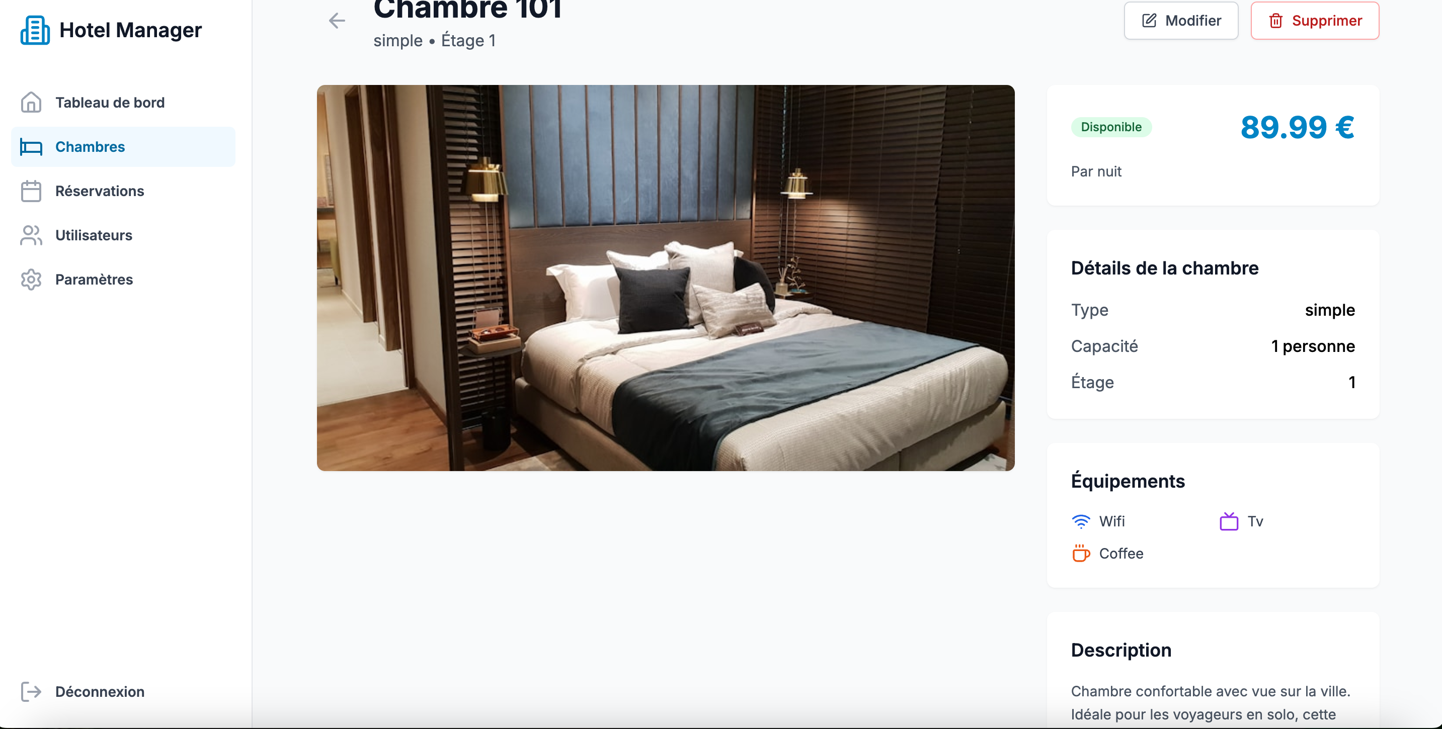 Hotel Manager - Rooms